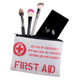 First Aid 3D Print simple makeup bag 2017 who cares Cosmetic case women trousse de maquillage neceser organizer pencil case
