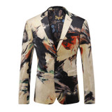 Fire Kirin Men Blazer 2017 Luxury Designer Colorful Mens Blazer Jacket Italian Stylish Fancy Suit Jacket Brand Prom Blazers Q202