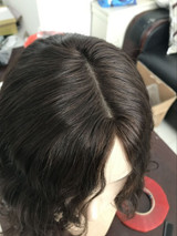 Finest European virgin hair slight wave jewish wig , silk top kosher wig Best Sheitels free shipping