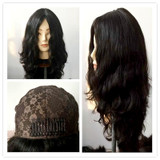 Finest European virgin hair slight wave jewish wig , silk top kosher wig Best Sheitels free shipping