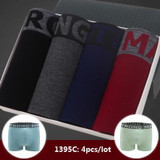 Feilibin 2017 Shorts Mens 4Pcs\lot Underwear Men Soft Boxers Cotton Boxer Men Solid Boxer Shorts Fashion Boxers Mens Underwear