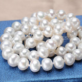 FEIGE High quality Classic Style 8-9mm White Freshwater Cultured Pearls Choker Necklaces for Women's Collier Fine Jewelry Colar