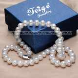 FEIGE High quality Classic Style 8-9mm White Freshwater Cultured Pearls Choker Necklaces for Women's Collier Fine Jewelry Colar