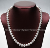 FEIGE High quality Classic Style 8-9mm White Freshwater Cultured Pearls Choker Necklaces for Women's Collier Fine Jewelry Colar