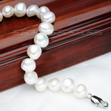 Feige Baroque style 10-11mm Natural White Freshwater Pearl Bracelets For Women's Genuine Freshwater Pearl Brand Fine Jewelry