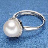 Feige 10-11mm Freshwater Pearl Rings for Women Bride Jewelry 925 Sterling Silver Ring Wedding Engagement Jewelry Fine Jewelry