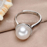 Feige 10-11mm Freshwater Pearl Rings for Women Bride Jewelry 925 Sterling Silver Ring Wedding Engagement Jewelry Fine Jewelry