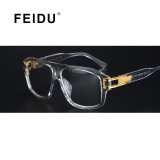 FEIDU Fashion Men Square Sunglasses Brand Designer Sunglasses women Vintage Big Frame Glasses Hollow Legs Oculos de sol feminino