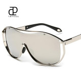 FEIDU 2016 Fashion Integrated Goggle Sunglasses Men Women Metal Coating Mirror Sun Glasses For Women Driving Oculos De Sol