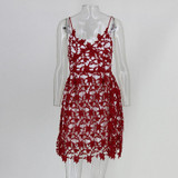 Feditch 2017 New Lace Dress Women Hollow Out Sexy Backless Women Dress Floral Lace White Red Party Dresses Vestido De Festa Feditch 2017 New Lace Dress Women Hollow Out Sexy Backless Women Dress Floral Lace White Red Party Dresses Vestido De Festa