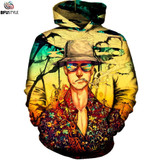 Fear and Loathing Hoodies Men 3D Printed Autumn Winter Tracksuit Men 2017 Brand Clothing Casual Sportswear Sweatshirt Dropship