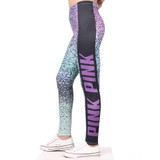 FCCEXIO 2018 Brands New Style Women Leggings Pink VS Love 3D Printed Leggins Fitness legging Sexy Slim High waist Woman pants