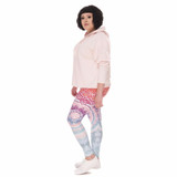 FCCEXIO 2017 New Plus Size Women Leggings Aztec Round Ombre Printed Stretch High Waist Large Size Trousers Pants For Plump Women