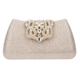 Fawziya Handbags Women Bags Bling Glitter Purse For Girls Crown Box Clutch Evening Bags