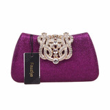Fawziya Handbags Women Bags Bling Glitter Purse For Girls Crown Box Clutch Evening Bags