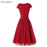 Favordear 2017 Arabic Cheap Vestidos De Festa Lace Cocktail Dresses Robes De Cocktail With Long Sleeves Short Party Dress Gowns