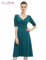 Cocktail Dresses Ever Pretty AS03632 Short  Cocktail dresses Half-Length Sleeves High Stretch Plus Size Cocktail Dresses