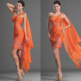 Cocktail Dresses 2017 Beaded Sequins Knee Length Short Party Dresss Chiffon Cocktail Gowns Pleats Chiffon Strap Backless Cheap