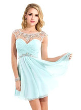 Cocktail Dresses 2017 Backless Prom Dress Beaded Party Dresses Short Mini Robe De Cocktail Gowns See Through Homecoming Dresses