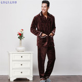COCKCON New Luxurious Men Pajamas Winter Thickening Men Pyjamas Warm Sleepwear Lounge Pajama Sets 3XL Mens Pajamas 601318