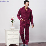 COCKCON New Luxurious Men Pajamas Winter Thickening Men Pyjamas Warm Sleepwear Lounge Pajama Sets 3XL Mens Pajamas 601318