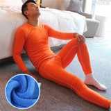 COCKCON Cotton Underwear Underwear Winter Mens Warm Thermal Underwear Add wool Long Johns Thermal Underwear Sets Thick HJL861