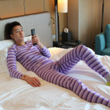 COCKCON 2017 Underwear Cotton Men Thermal Underwear Long Johns V-Neck Collar Men's Warm Underwear Suit Men Long Johns Set Autumn