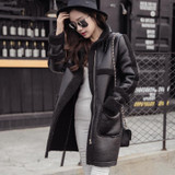Coat Women Suede Lamb Wool Jacket Manteau Femme Womens Winter Jackets Long Parka Winter Coat Women Ukraine Cotton Coats C2578