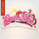CNTANG Women Baseball Cap 100%Cotton Snapback For Girls Embroidery Crown Hip hop Hat Brand Vintage Fashion Visor Summer Sun Cap