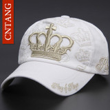 CNTANG Brand Women Embroidery Crown Baseball Cap Fashion Hip Hop Hat Cotton Snapback For Women Summer Casual Caps High Quality