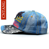 CNTANG 2017 Fashion Denim Caps Women Baseball Cap Spring Hip Hop Skull Snapback Hat Summer Casual Baseball Hats For Female