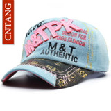 CNTANG 2017 Fashion Denim Caps Women Baseball Cap Spring Hip Hop Skull Snapback Hat Summer Casual Baseball Hats For Female