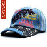 CNTANG 2017 Fashion Denim Caps Women Baseball Cap Spring Hip Hop Skull Snapback Hat Summer Casual Baseball Hats For Female