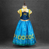 CNJiaYun Girls Dresses Snow Queen Princess Dress For Girls Cartoon Cosplay Elsa Anna Dresses Costume Clothes Kids Clothing