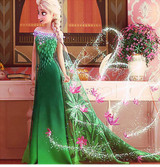 CNJiaYun Girls Dresses Snow Queen Princess Dress For Girls Cartoon Cosplay Elsa Anna Dresses Costume Clothes Kids Clothing