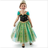CNJiaYun Girls Dresses Snow Queen Princess Dress For Girls Cartoon Cosplay Elsa Anna Dresses Costume Clothes Kids Clothing