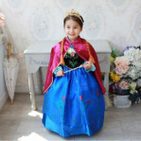 CNJiaYun Girls Dresses Snow Queen Princess Dress For Girls Cartoon Cosplay Elsa Anna Dresses Costume Clothes Kids Clothing