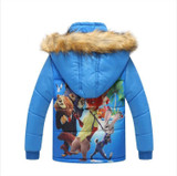 CNJiaYun Animal Girls Boys Jacket Winter Warm thick Hooded Boys Coat Cartoon Minions Lovely Children Outerwear Kids Clothing