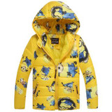 CNJiaYun Animal Girls Boys Jacket Winter Warm thick Hooded Boys Coat Cartoon Minions Lovely Children Outerwear Kids Clothing