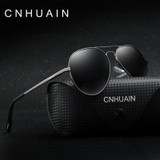 CNHUAIN Brand Men's Sunglasses Driver Driving Sun Glasses For Men Polarized Sunglasses Women Coating Metal Frame Female oculos