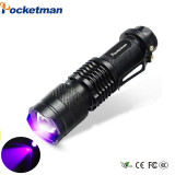 UV flashlight Mini LED Torch 395nm blacklight Wavelength Violet Light UV 9 LED Flash Light Torcia Linterna Aluminum Lamp z30