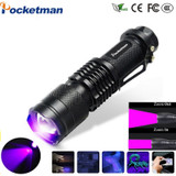 UV flashlight Mini LED Torch 395nm blacklight Wavelength Violet Light UV 9 LED Flash Light Torcia Linterna Aluminum Lamp z30