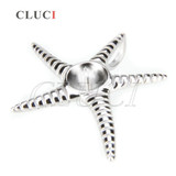 CLUCI women jewelry Starfish Shape 925 sterling silver necklace pearl pendant accessories, can stick pearl on CLUCI women jewelry Starfish Shape 925 sterling silver necklace pearl pendant accessories, can stick pearl on