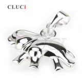 CLUCI women jewelry elephant necklace Shape 925 sterling silver necklace pearl pendant accessories, can stick pearl on CLUCI women jewelry elephant necklace Shape 925 sterling silver necklace pearl pendant accessories, can stick pearl on