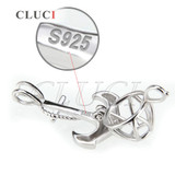 CLUCI women jewelry 925 sterling silver necklace pendant fashion Anchor shape pearl cage pendant 3pcs