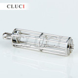 CLUCI Wish pearl Cylinder 925 sterling silver cage Tube pendant 3pcs necklace