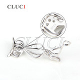 CLUCI Newest 925 Sterling Silver Jewelry Necklace Charming Women Fox Cage Pendant 3pcs necklace