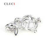 CLUCI Newest 925 sterling silver cage pendant cute Rabbit locket  pendant 3pcs necklace CLUCI Newest 925 sterling silver cage pendant cute Rabbit locket  pendant 3pcs necklace