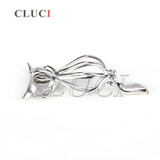 CLUCI Newest 925 Sterling Silver Jewelry Necklace Charming Women Fox Cage Pendant 3pcs