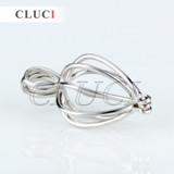 CLUCI Heart cage pendant 925 sterling silver wish pearl pendant 3pcs necklace